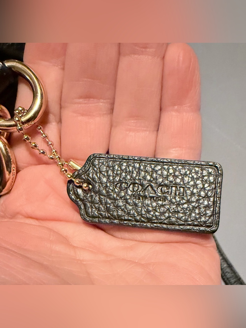 Coach✨Black Pebbled Leather Shoulder Bag with Gold Hardware - Picture 10 of 16